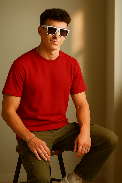 RYZEL Red T-Shirt — Wear the Confidence.